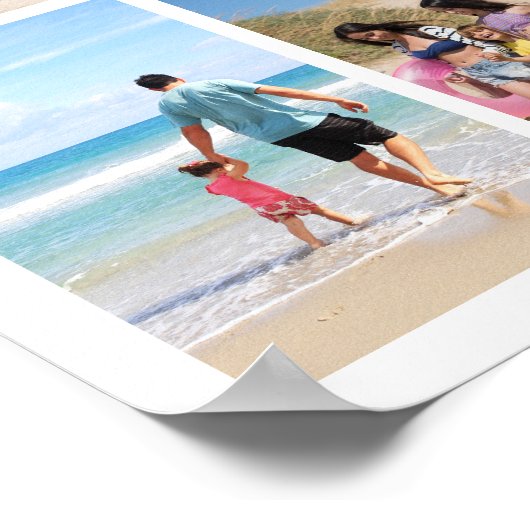 Gepersonaliseerde 10 fotocollage poster (Hoek)