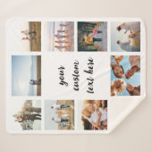 Gepersonaliseerde 10 Fotocollage Sherpa Deken (Voorkant (horizontaal))