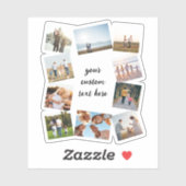 Gepersonaliseerde 10 Fotocollage Sticker (Vel)