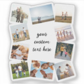 Gepersonaliseerde 10 Fotocollage Sticker (Voorkant)