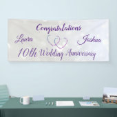 Gepersonaliseerde 10e bruiloft Jubileum Banner (Beurs)