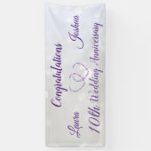 Gepersonaliseerde 10e bruiloft Jubileum Banner (Verticaal)