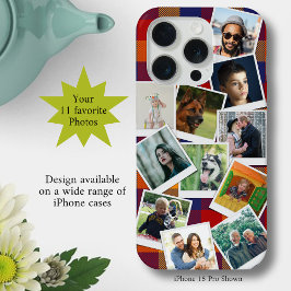 Gepersonaliseerde 11 Fotocollage Slim iPhone 15 Pro Hoesje