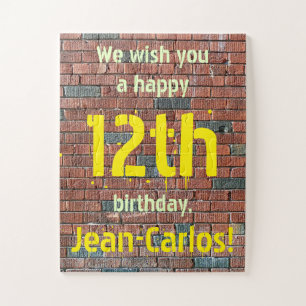 Gepersonaliseerde 12e verjaardag Puzzle Legpuzzel