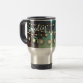 Gepersonaliseerde 15 ounce koffie mok Beach Sunset (Voorkant links)