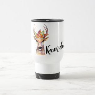 Gepersonaliseerde 15 ounce koffie mok boho hert Bu