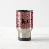 Gepersonaliseerde 15 ounce koffie mok Roos Gouden (Center)