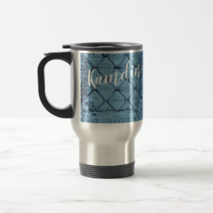 Gepersonaliseerde 15 ounce koffie mok Rustiek Tin