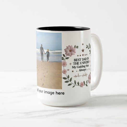 Gepersonaliseerde 15 oz Two-Tone Mok (Voorkant rechts)