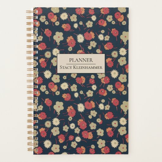 Gepersonaliseerde 1920s Bloemenplanner Planner (Voorkant)