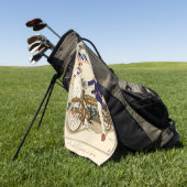 Gepersonaliseerde 1930's Design Golf Handdoek (Groen)