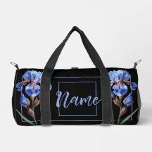 Gepersonaliseerde 19" Duffle Bag - Blauwe Iris Blo