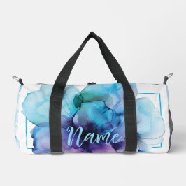 Gepersonaliseerde 19" Duffle Bag - Waterverf Flowe Plunjezak