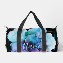 Gepersonaliseerde 19" Duffle Bag - Waterverf Flowe Plunjezak