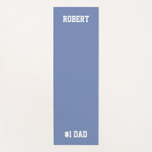 Gepersonaliseerde #1 Dad Vaderdag Yoga Mat Blauw (Voorkant)