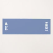 Gepersonaliseerde #1 Dad Vaderdag Yoga Mat Blauw (Voorkant (horizontaal))