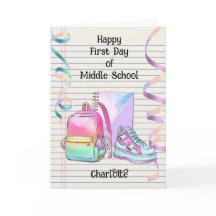 Gepersonaliseerde 1e dag van de middelbare school