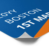 Gepersonaliseerde 1e Marathon Runner Gift Poster (Hoek)