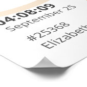 Gepersonaliseerde 1e Marathon Runner Gift Poster (Hoek)