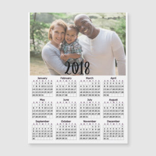 Gepersonaliseerde 2018 Kalender Magnetische Fotoka