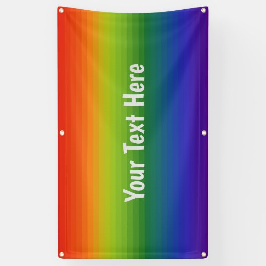 Gepersonaliseerde 2023 Pride - Regenbooggradiënt g Spandoek (Verticaal)