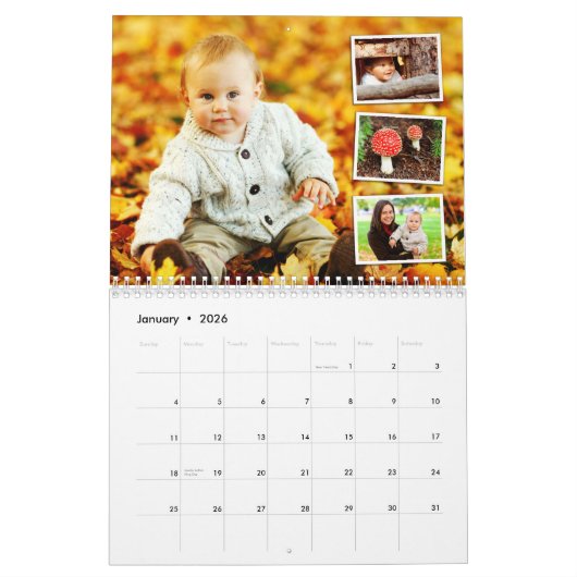 Gepersonaliseerde 2024 fotokalender aangepaste vak kalender (Jan 2026)