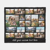 Gepersonaliseerde 20 foto collage fleece deken (Voorkant (Horizontaal))