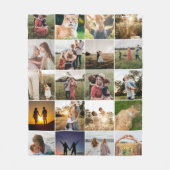 Gepersonaliseerde 20 Fotocollage Fleece Deken (Voorkant)