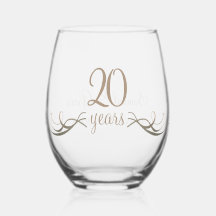 Gepersonaliseerde 20e Jubileum Keepsake Custom Gif