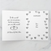 Gepersonaliseerde 20ste Jubileum Kaart Husband (Binnen)