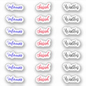 (Gepersonaliseerde 21 Labels) Creëer Uw eigen scri Sticker (Voorkant)
