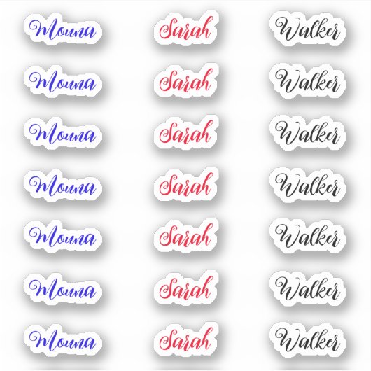 (Gepersonaliseerde 21 Labels) Creëer Uw eigen scri Sticker (Voorkant)