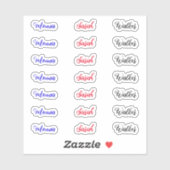 (Gepersonaliseerde 21 Labels) Creëer Uw eigen scri Sticker (Vel)