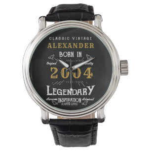 Gepersonaliseerde 21e verjaardag Geboren 2004 Horloge