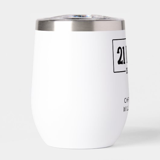 Gepersonaliseerde 21ste verjaardag 21 IN 25 EST 20 (Voorkant)