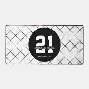 Gepersonaliseerde 21ste verjaardag Modern en Elega Bureaumat