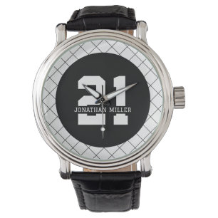 Gepersonaliseerde 21ste verjaardag Modern en Elega Horloge