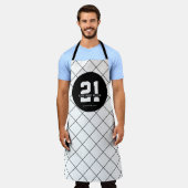 Gepersonaliseerde 21ste verjaardag Modern en Elega Schort (Gedragen)