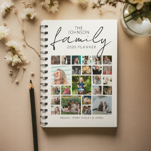 Gepersonaliseerde 24 foto collage familie planner