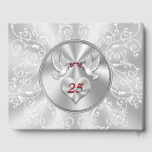 Gepersonaliseerde 25e bruiloft Jubileum gastenboek (Achterkant)