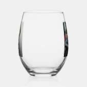 Gepersonaliseerde 2 aangepaste foto's wijnglas zonder voet (Rechts)