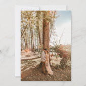 Gepersonaliseerde 2 foto Chic kalligrafie bruiloft Kaart (Achterkant)