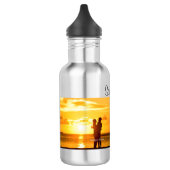 Gepersonaliseerde 2 foto waterfles waterfles  (Links)