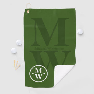 Gepersonaliseerde 2-letters verticale Monogram Gro Golfhanddoek