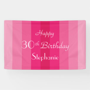 Gepersonaliseerde 30e 35e verjaardag Sign. Pink St Spandoek