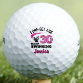 Gepersonaliseerde 30e verjaardag – Pink Fore-get L Golfballen