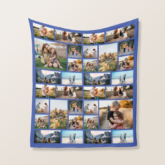 Gepersonaliseerde 32 Fotocollage Fleece Deken