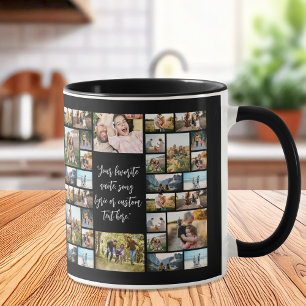 Gepersonaliseerde 34 Fotocollage Aangepaste offert Mok