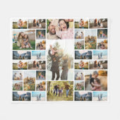 Gepersonaliseerde 35 foto collage fleece deken (Voorkant (Horizontaal))