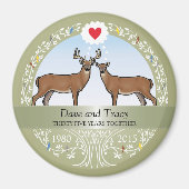 Gepersonaliseerde 35e bruiloft Jubileum, Buck & Do Magneet (Voorkant)